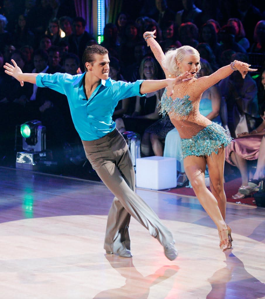 Cody Linley and Julianne Hough perform a dance on the seventh season of Dancing with the Stars.