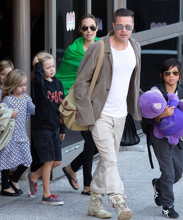 The Jolie-Pitt clan. Source: Getty Images.