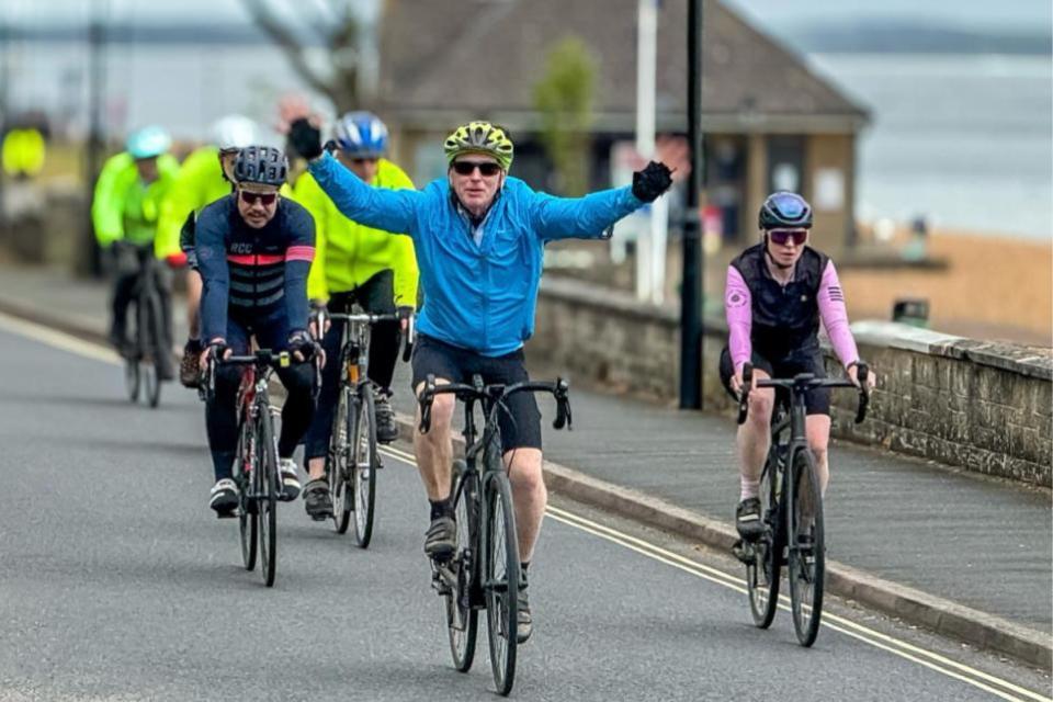 Isle of Wight County Press: Cyclists at Cowes Esplanade. 