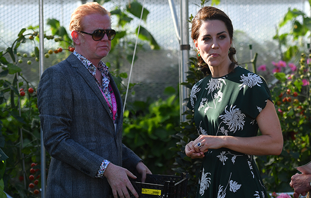 She was handed a cherry tomato to taste by BBC presenter Chris Evans. Photo: Getty