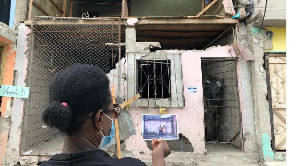 Mónica Medina tras la explosión en Cristo del Consuelo.