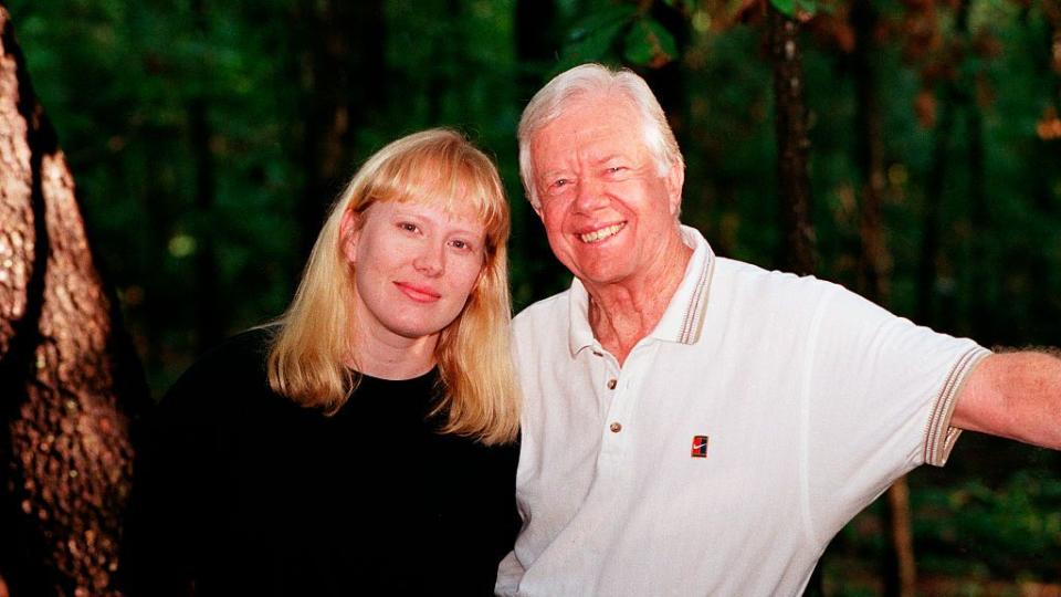 president carter and amy carter photo shoot for their new children's book