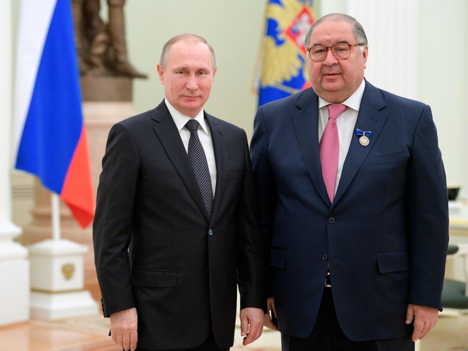 Wladimir Putin und Alisher Usmanov.  - Copyright: Alexei Druzhinin/AP