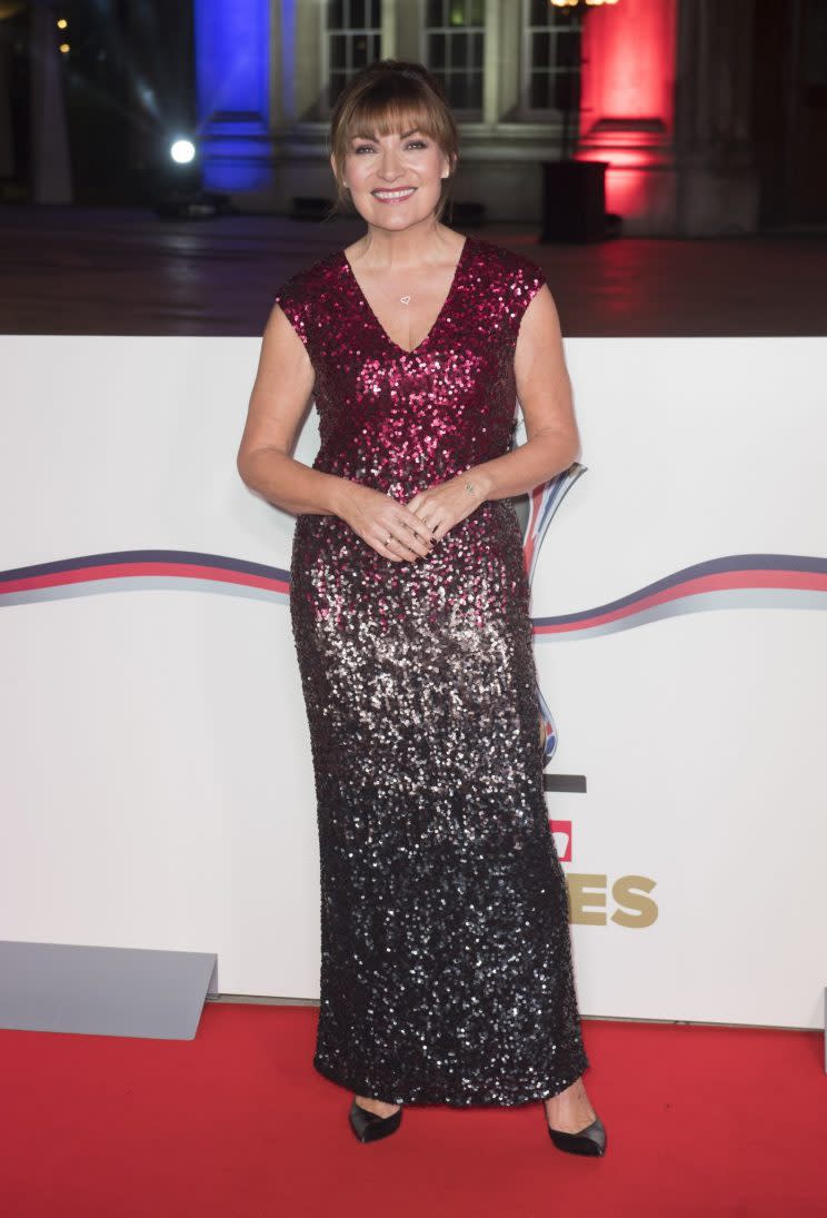 Lorraine donned a beautiful sequinned dress for a red carpet event in December [Photo: Getty]