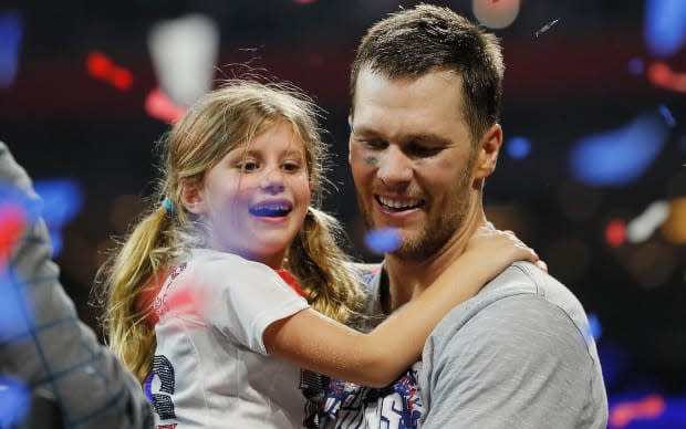 Tom Brady and daughter Vivian<p>Kevin C. Cox/Getty Images</p>