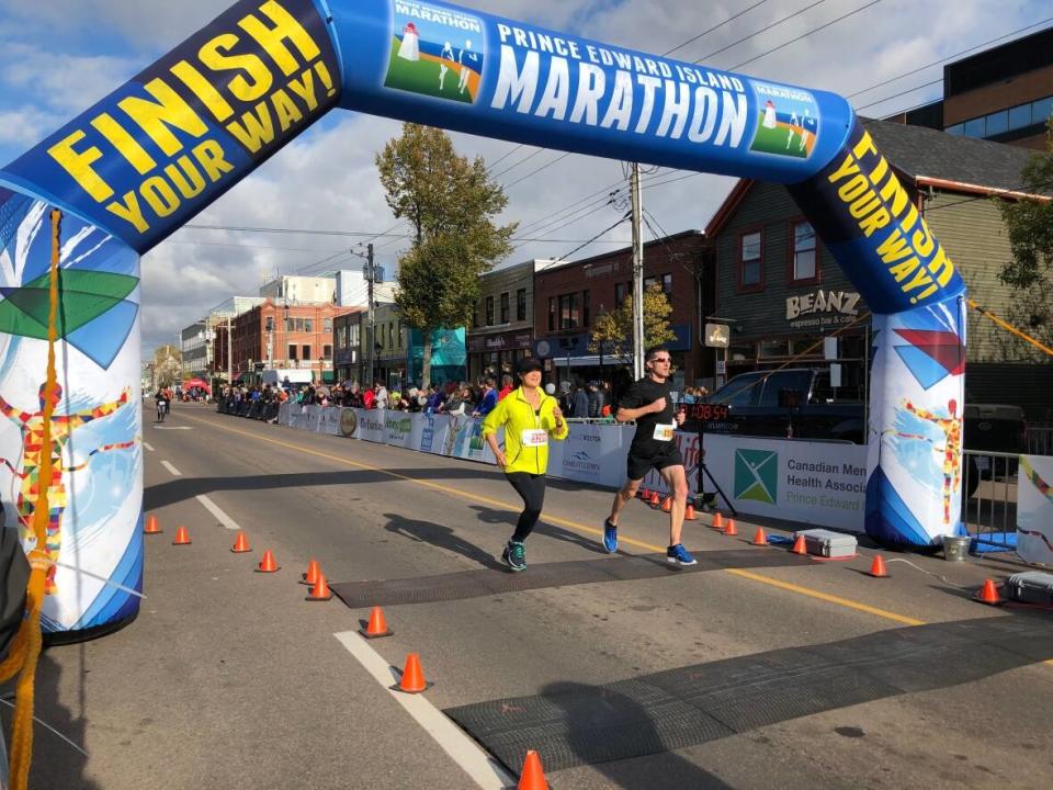 The 2023 P.E.I. Marathon route will keep the Charlottetown-only route first used last year after post-tropical storm Fiona damaged the start line at the P.E.I. National Park. (Sarah MacMillan/CBC - image credit)