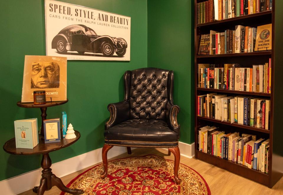 A reading corner inside Sciuto's Bookshop in Douglas.