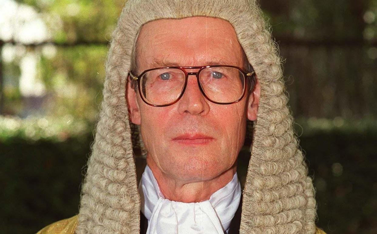 Lord Walker of Gestingthorpe, pictured in 1997, when he was Sir Robert Walker, a Lord Justice of Appeal