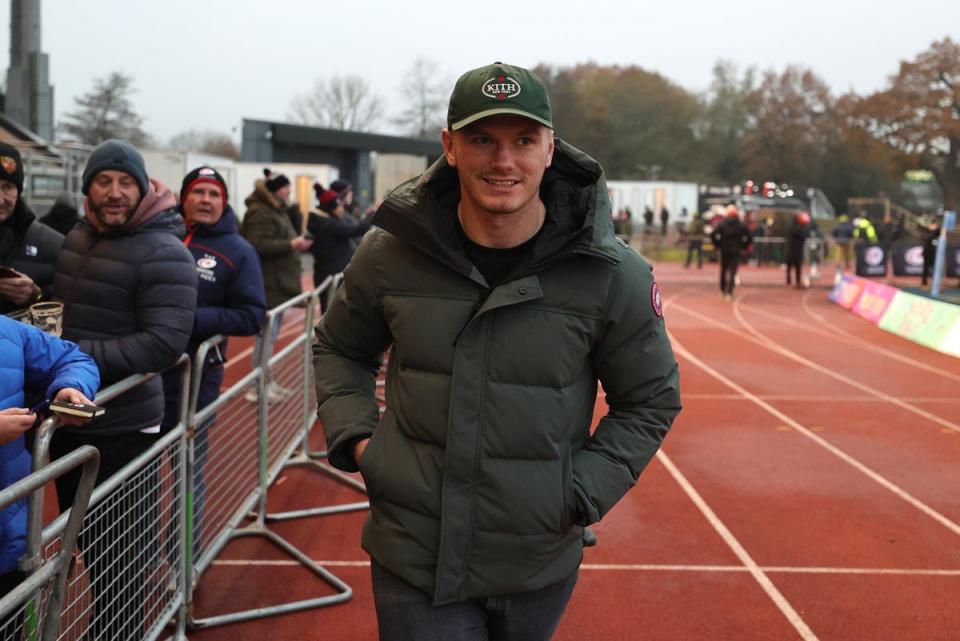 Owen Farrell watched on at the StoneX Stadium as Saracens were beaten (Getty)