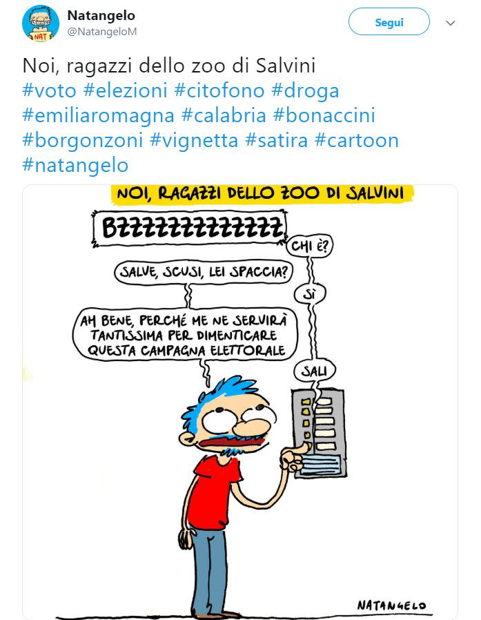 Con ironia e qualche sfottò il "popolo dei social" ha fotografato l'andamento della tornata elettorale in Emilia-Romagna e Calabria. Ecco come ha reagito il web ai risultati del voto... (foto Twitter)