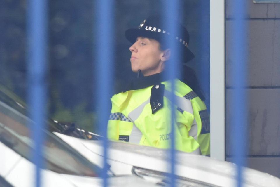 A police officer at Croydon Custody Suite (Jeremy Selwyn)