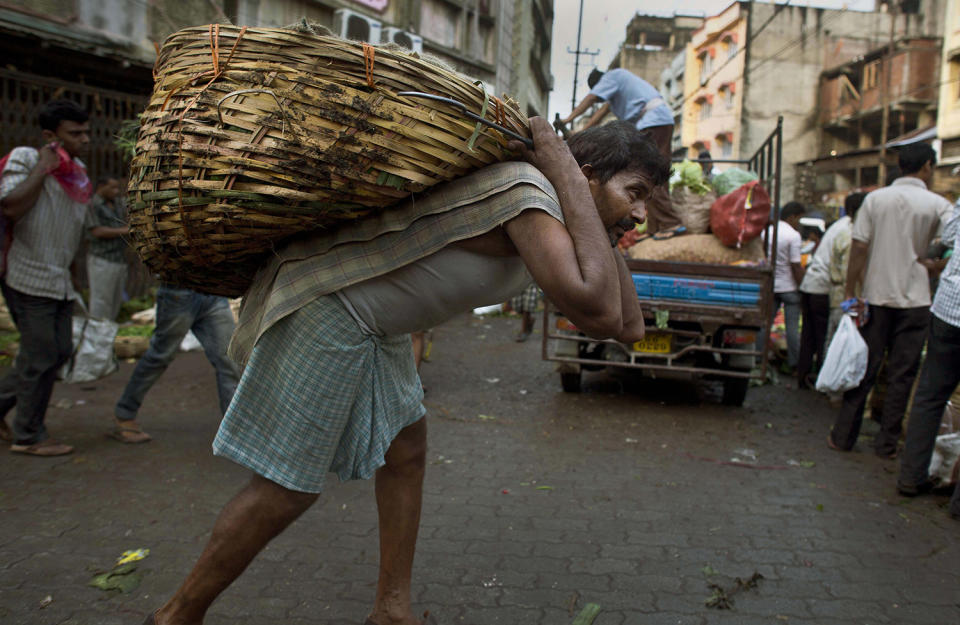 Man carrying basket