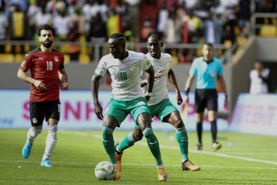 Sadio Mane (pictured) controls the ball during a World Cup 2022 qualifying match.