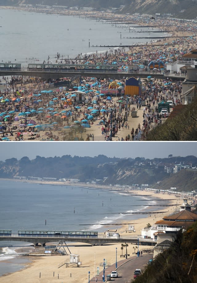 Scenes from Bournemouth beach 
