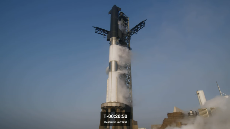 SpaceX星艦首次軌道飛行測試以爆炸收場。   圖: 翻攝自 SpaceX  YouTube