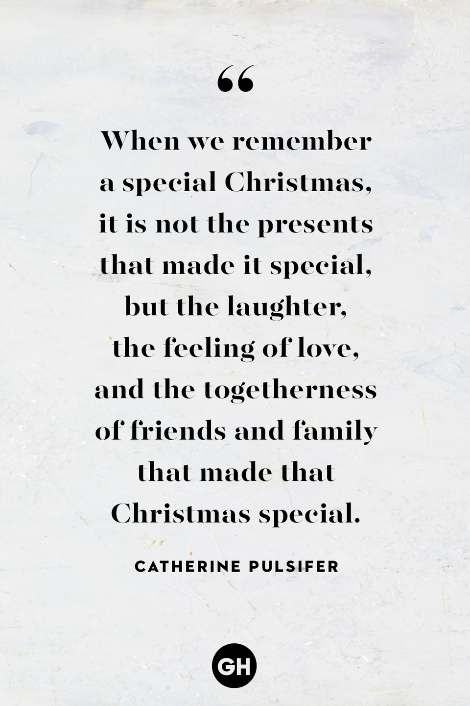 <p>When we remember a special Christmas, it is not the presents that made it special, but the laughter, the feeling of love, and the togetherness of friends and family that made that Christmas special.</p>