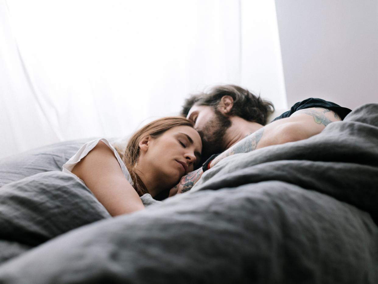 Couple sleeping in Bed together