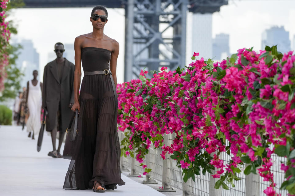 The Michael Kors collection is modeled during Fashion Week, Monday, Sept. 11, 2023, in New York. (AP Photo/Mary Altaffer)