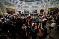 <p>The casket of Sen. John McCain lies in state at the U.S. Capitol in Washington, Aug. 31, 2018. (Photo: Andrew Harnik/Pool via Reuters) </p>