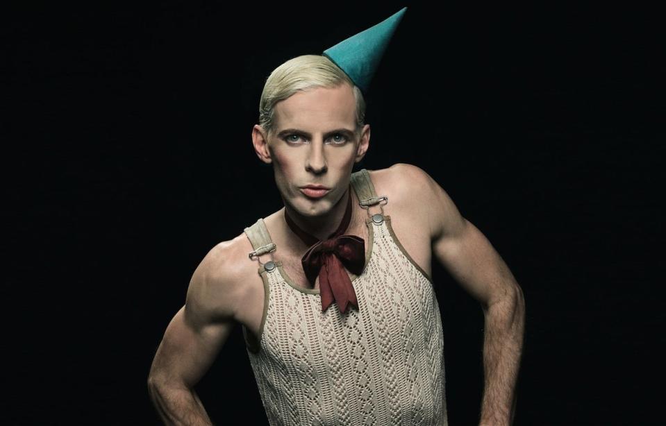 Luke Treadaway as the Emcee in Cabaret (Jay Brooks)