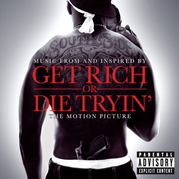 Album artwork for the 2005 film "Get Rich or Die Tryin'."