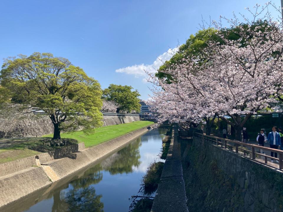 日本九州熊本城外景色