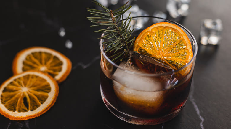 cocktail with orange slices