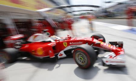 Hungary Formula One - F1 - Hungarian Grand Prix 2016 - Hungaroring, Hungary - 23/7/16 Ferrari's Sebastian Vettel during practice REUTERS/Laszlo Balogh