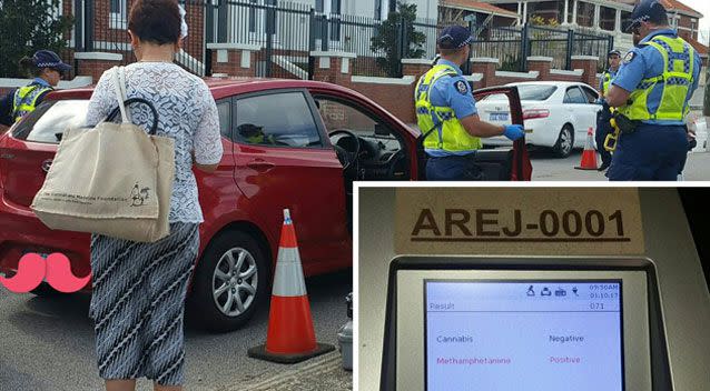 The Uber driver was pulled over by officers in Perth on Sunday. Source: Twitter/ WA Police