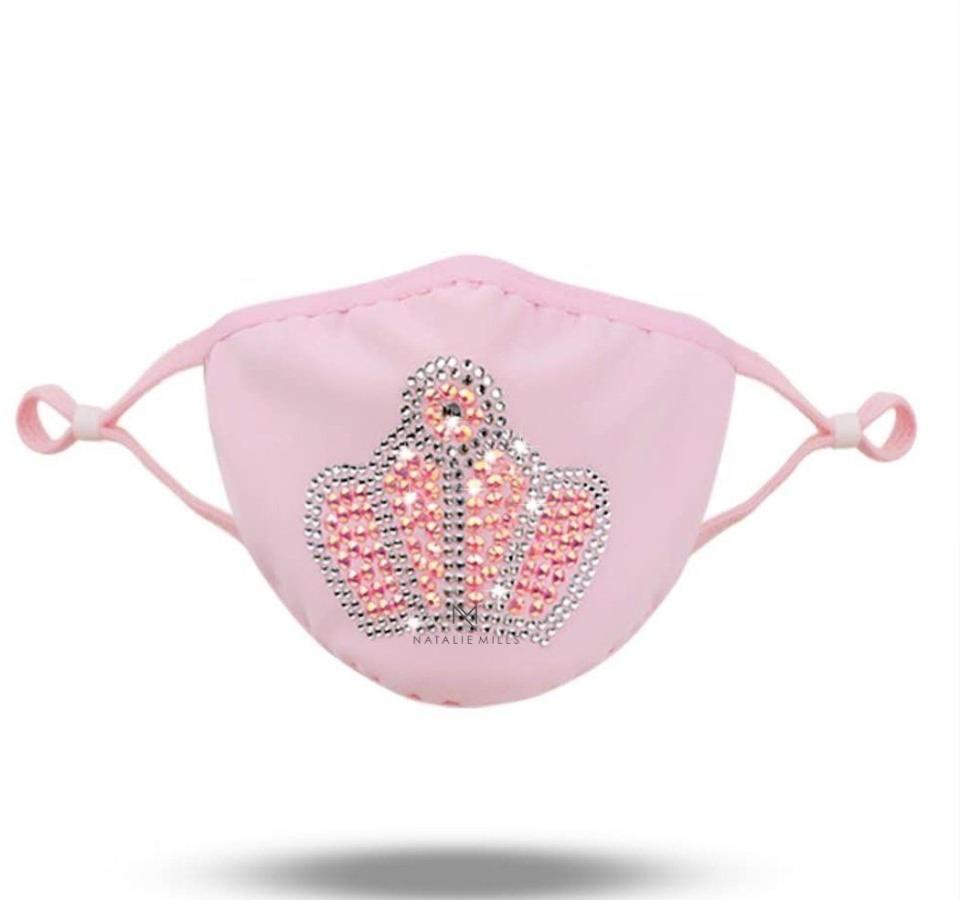 7) Bella Girls Princess Crown Face Mask