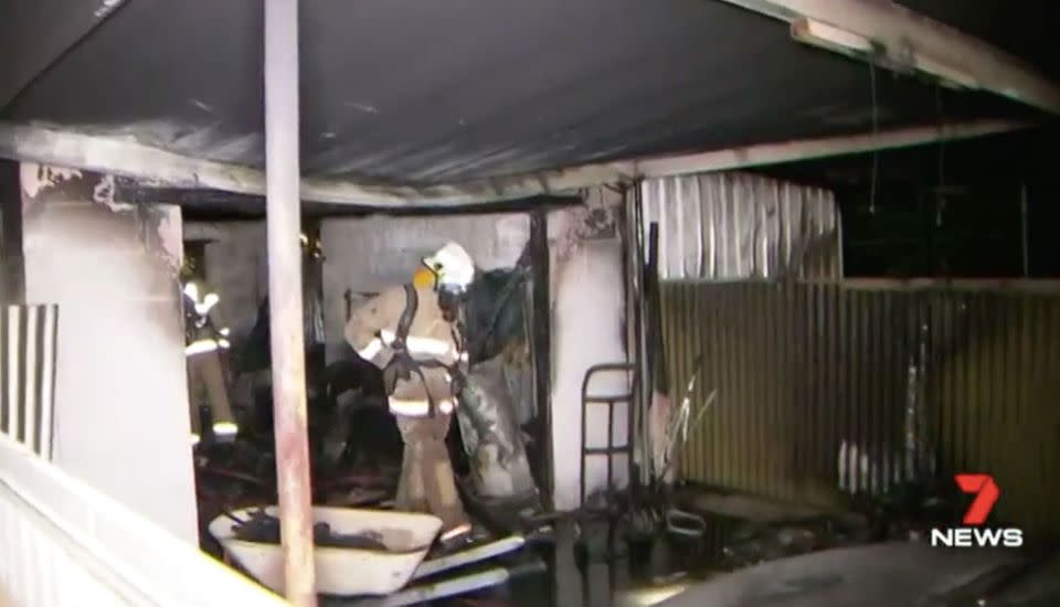 The shed fire cost $25,000 in damage. Source: 7 News