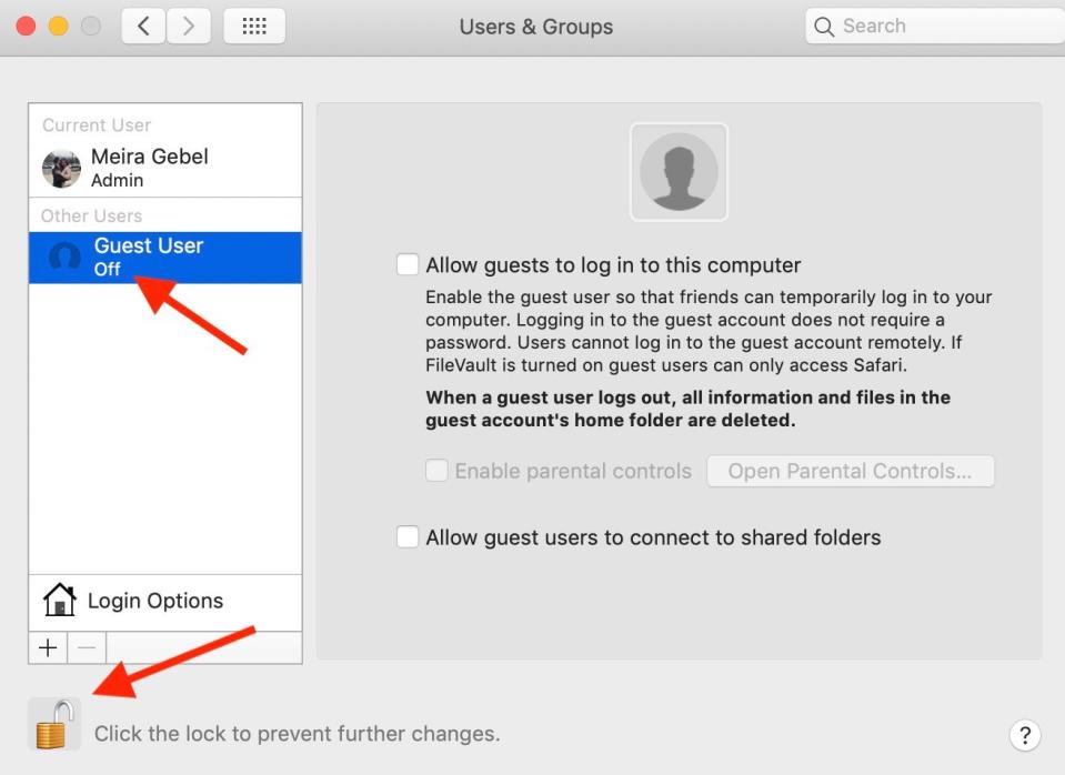 How to delete guest user on Mac