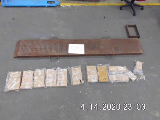 In total 25kg of heroin was found in the lorry (Picture: NCA)