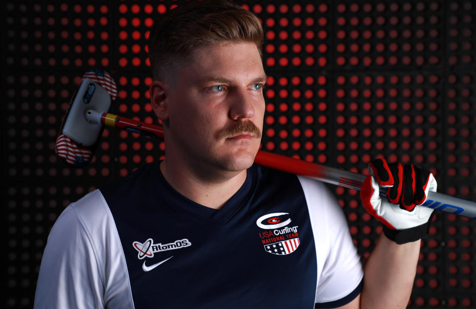 PARK CITY, UT – SEPTEMBER 26: Curler Matt Hamilton poses for a portrait during the Team USA Media Summit ahead of the PyeongChang 2018 Olympic Winter Games. (Getty Images)