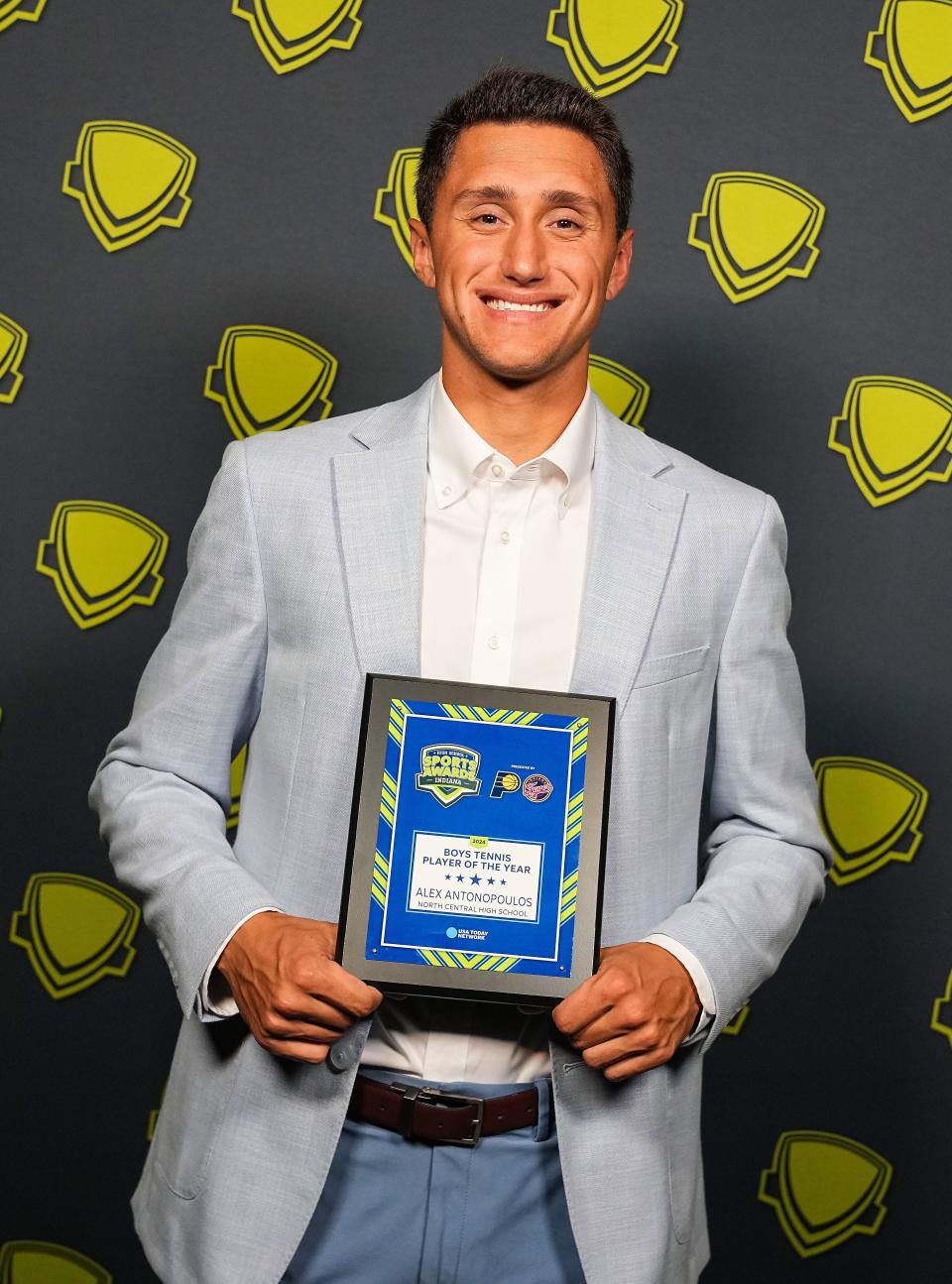 North Central's Alex Antonopoulos is photographed on Tuesday, April 23, 2024, during the Indiana Sports Awards at Clowes Memorial Hall at Butler University in Indianapolis.