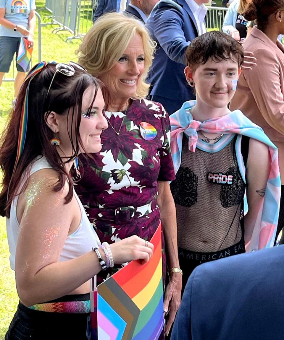 Pittsburgh LGBTQ Pride festival surprise FLOTUS visit press pool writer Christopher Wiggins