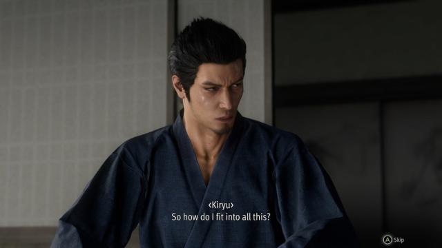 Kiryu saw Ichiban. He reminded him of nishiki, so he took his