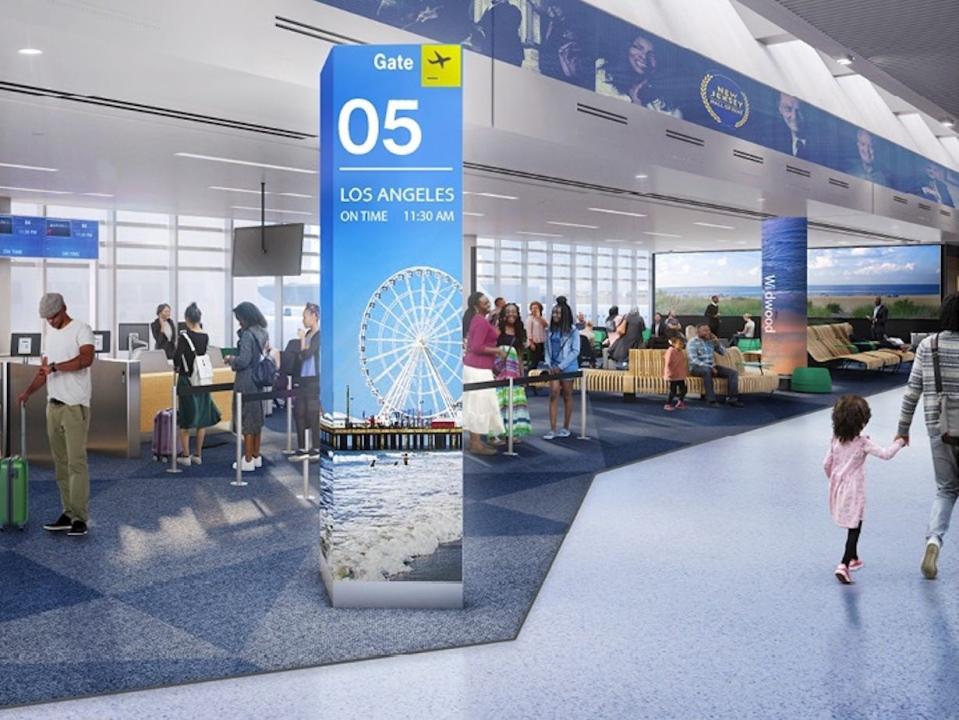 Rendering of the new Terminal A at Newark Liberty International Airport.