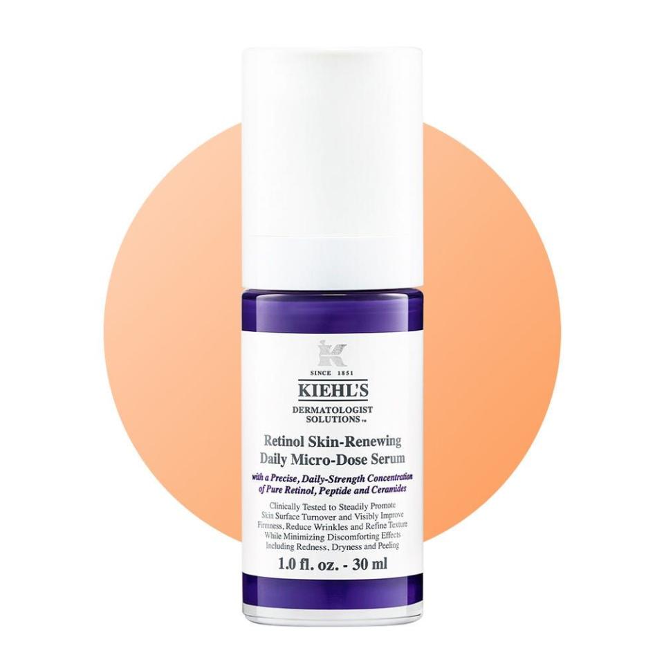 <p><a href="https://go.redirectingat.com?id=74968X1596630&url=https%3A%2F%2Fwww.kiehls.com%2Fskincare%2Fface-serums%2Fmicro-dose-anti-aging-retinol-serum-with-ceramides-and-peptide%2FWW0154KIE.html&sref=https%3A%2F%2F" rel="nofollow noopener" target="_blank" data-ylk="slk:Shop Now;elm:context_link;itc:0;sec:content-canvas" class="link ">Shop Now</a></p><p>Micro-Dose Anti-Aging Retinol Serum</p><p>kiehls.com</p><p>$62.00</p>