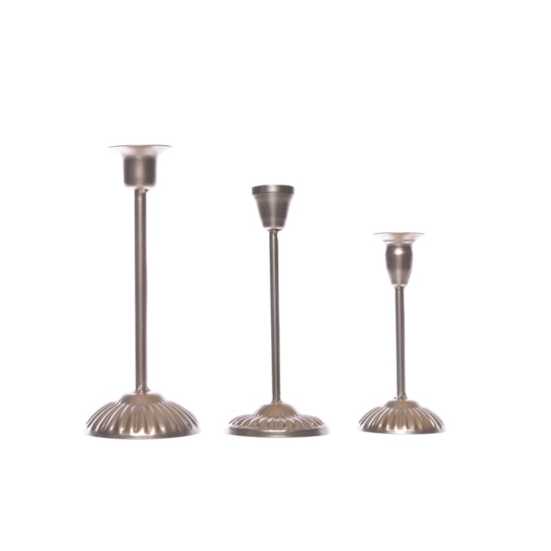 Gold Metal Taper Candle Holders