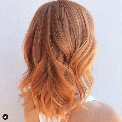 8) Peachy ombre at Bleach London