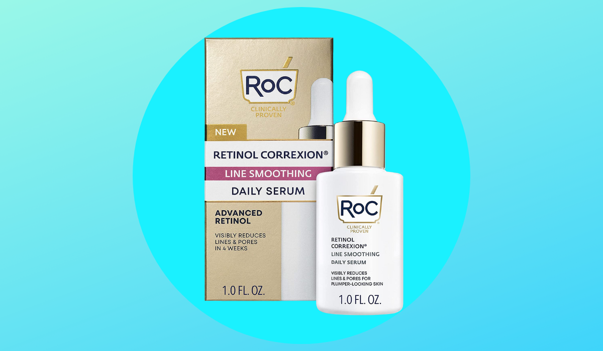 the RoC serum bottle and box