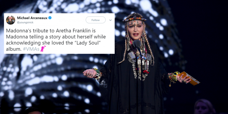 VMAs 2018: Madonna's Aretha Franklin story falls short of internet's 'emotional tribute' standards