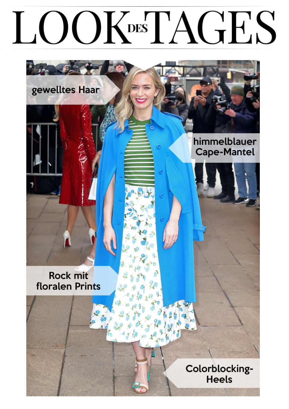 Emily Blunts Fashion-Week-Look macht Lust auf Frühling. (Bild: Rex Features)