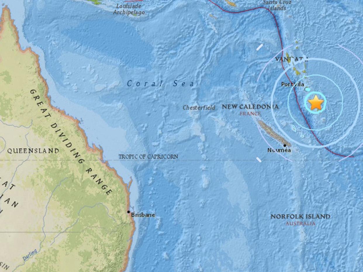 Vanuatu archipelago is just over 1,000 miles off the coast of Australia: USGS