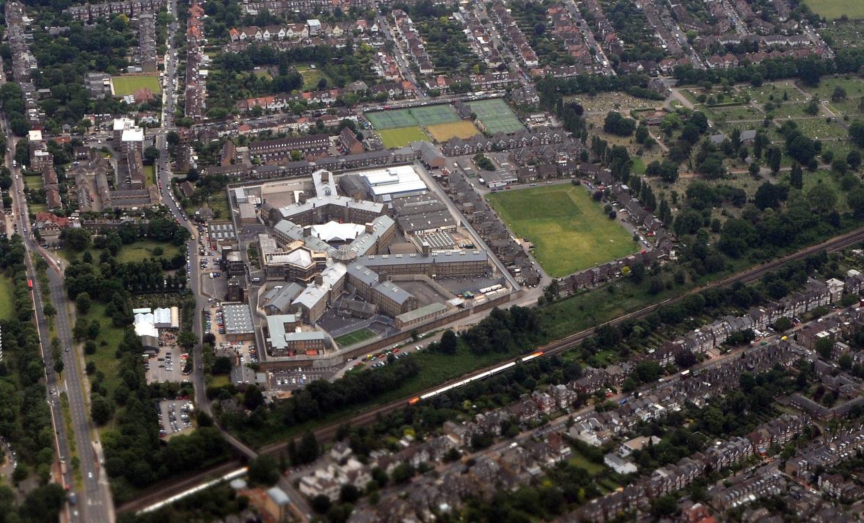 General view of Wandsworth Prison, taken from a commercial airline, London (PA)