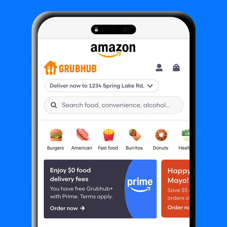 EMBARGOED UNTIL 2 A.M. ET ON THURSDAY, May 30: Amazon and Grubhub have announced Amazon Prime members will get Grubhub+ as an ongoing Prime Member benefit and can order from Grubhub on Amazon.com and the Amazon shopping app.