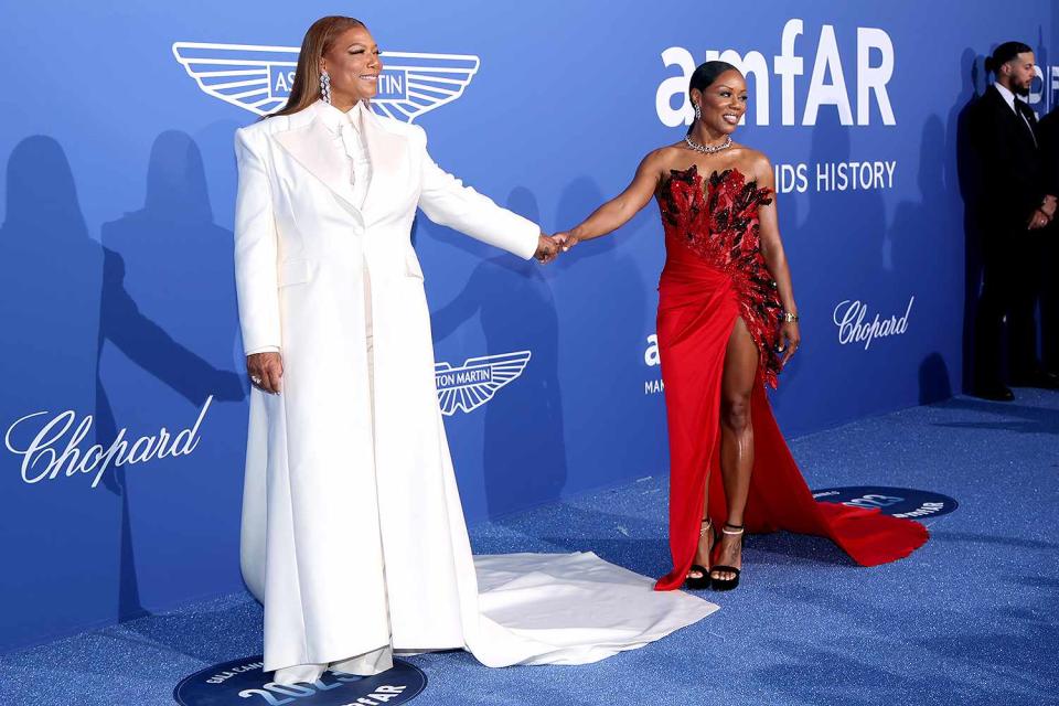 Queen Latifah and Eboni Nichols Hold Hands on Red Carpet at AmfAR ...