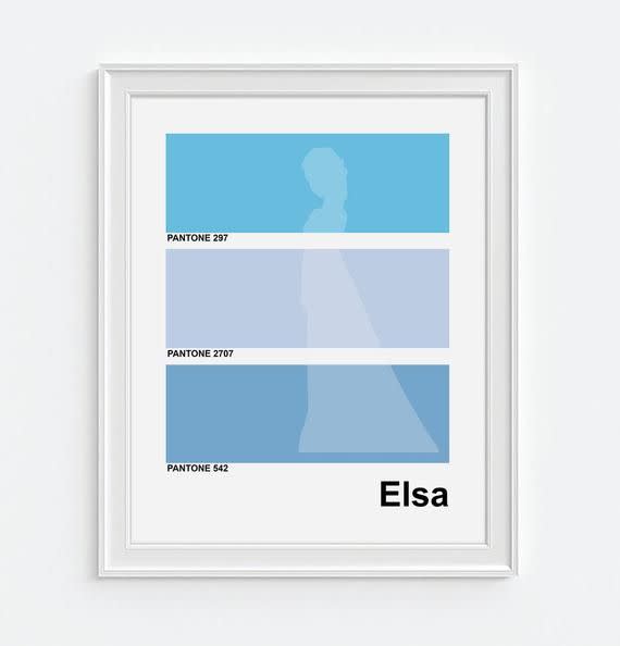 13) "Frozen" Minimal Pantone Art Print