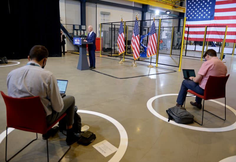 U.S. Democratic presidential nominee Joe Biden holds campaign event in Pittsburgh, Pennsylvania